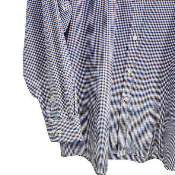 Michael Michael Kors Micro Check Button Front Shirt Men's Size‎ 17 32/33 - Picture 6 of 9